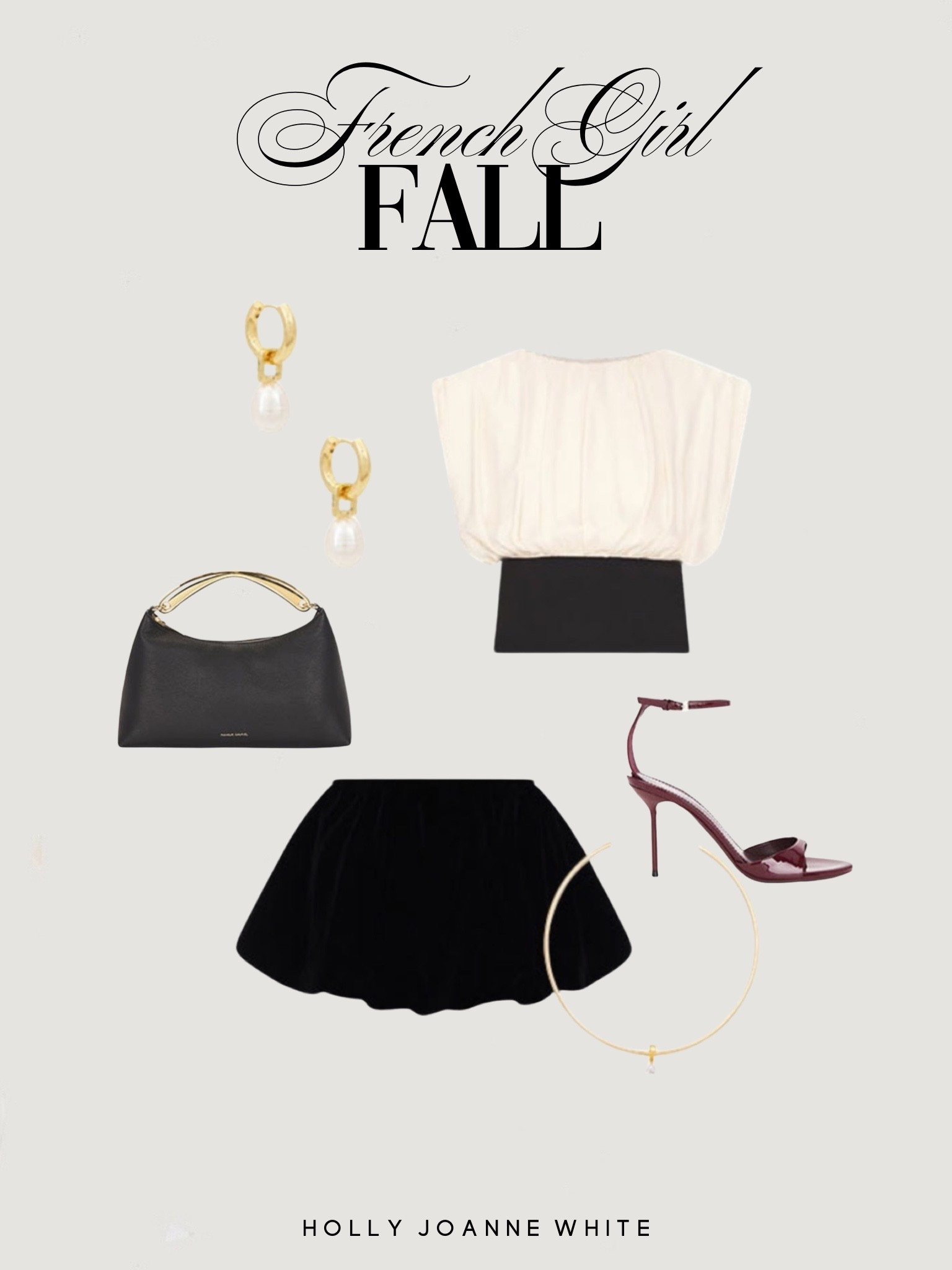 FRENCH GIRL FALL 

ALL THE WAYS Amira Top in Ivory & Black
LUV AJ Amalfi Huggies
MORE TO COME Amira Top in Ivory & Black
SHASHI Nikita Diamond Necklace in Gold
MANSUR GAVRIEL Metal Handle Rhea Bag
PARIS TEXAS Lidia Sandal 90

#LTKShoeCrush #LTKStyleTip #LTKFindsUnder100