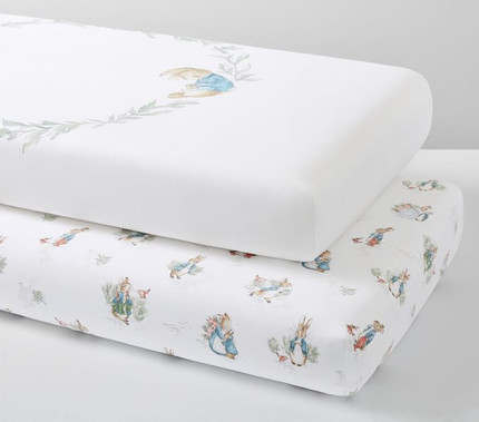 Click for more info about Peter Rabbit™ Organic Crib Fitted Sheet Bundle - Set of 2