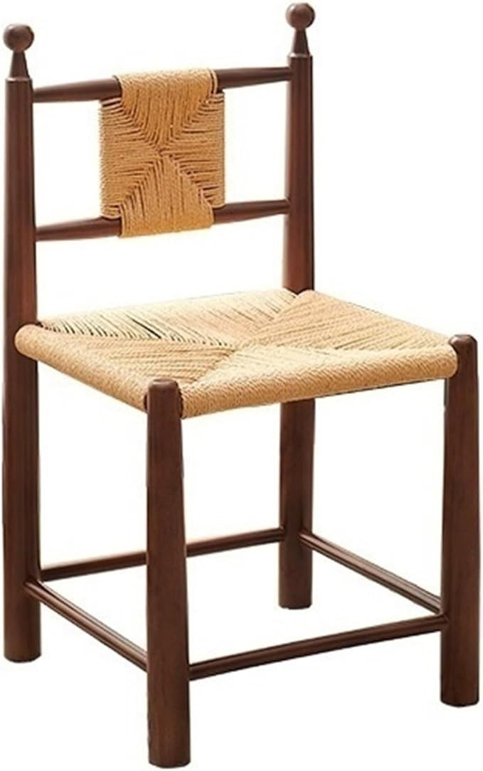 Dining Chairs with Rope Woven Seat Surface Wooden Kitchen and Dining Room Chairs Farmhouse Side C... | Amazon (US)