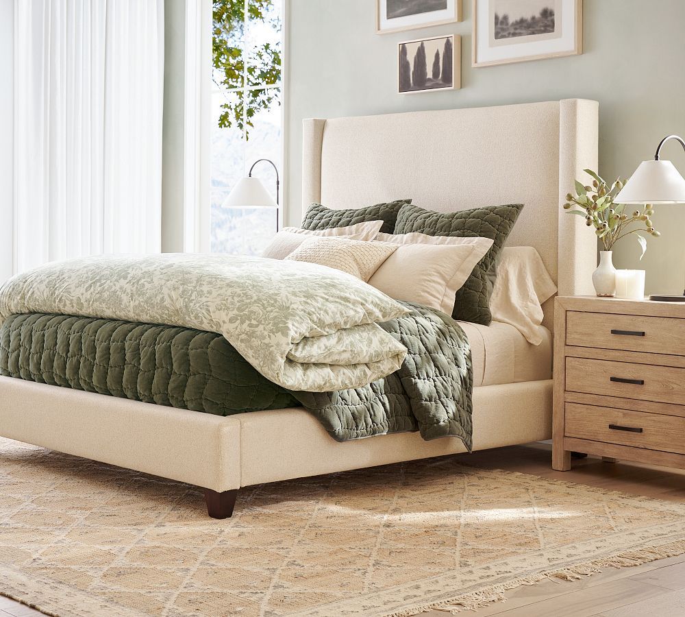 Harper Non-Tufted Upholstered Bed | Pottery Barn (US)