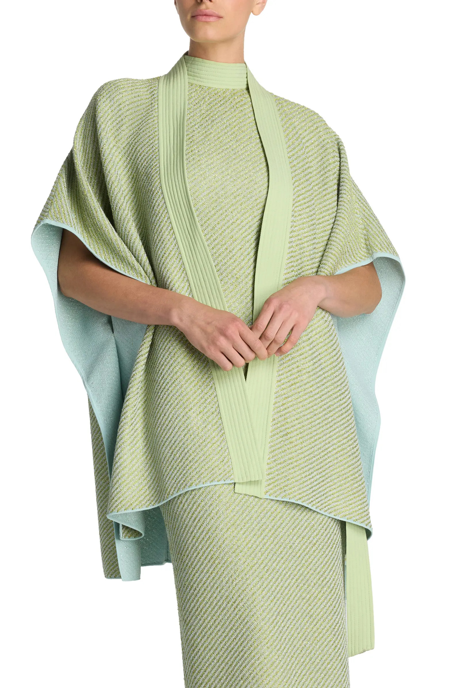 St. John Evening Sequin Twill Knit Cape | Nordstrom | Nordstrom