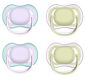 Philips Avent Ultra Air Pacifier - 4 x Light, Breathable Baby Pacifiers for Babies Aged 0-6 Month... | Amazon (US)