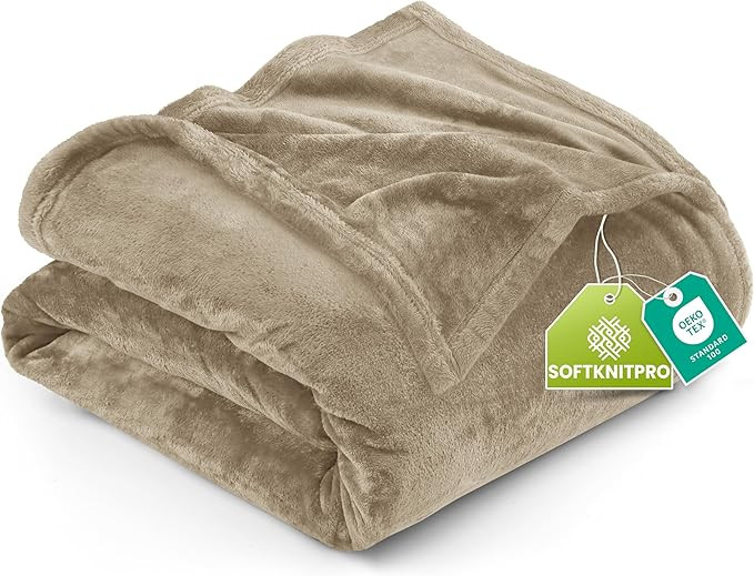 Utopia Bedding Fleece Blanket King Size Camel 300GSM Luxury Fuzzy Soft Anti-Static Microfiber Bed... | Amazon (US)