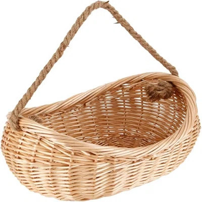 Wicker Woven Basket With Jute Rope Handle Garden Harvest Basket Wicker Storage Basket For Picnic, Easter, Organizing, Gathering Vegetables, Large 17 | Wayfair North America
