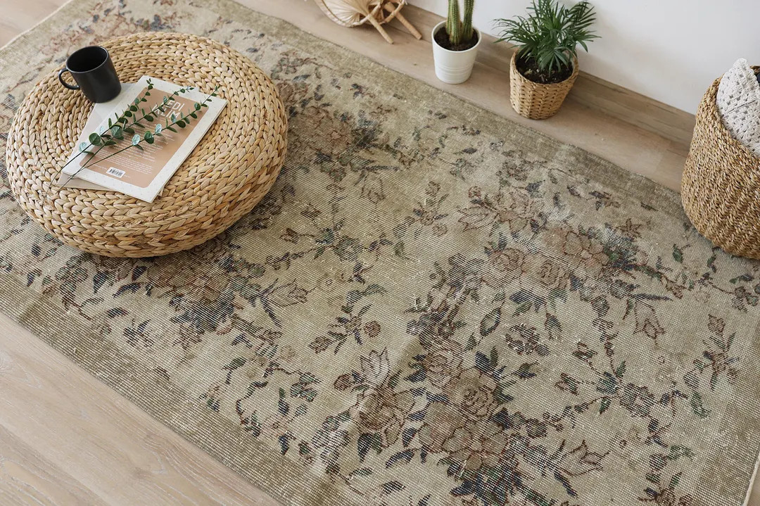 Area Rug 3x6, Turkish Rug 3x6, Vintage Rug, Neutral Rug, Small Rug, Anatolian Rug, Wool Rug, Mute... | Etsy (US)