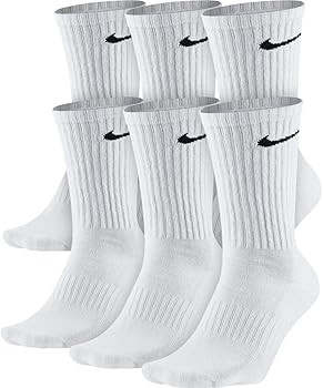 Nike unisex-adult womens mens Performance Cushion Crew Socks With Bag (6 Pack) | Amazon (US)