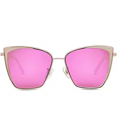 DIFF Eyewear Becky Rose Gold Pink Polarized Cat Eye Sunglasses - Rose Gold/Pink | Dillard's