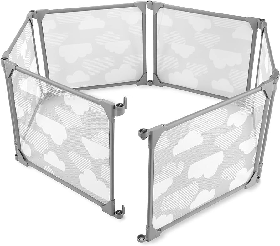 Skip Hop Expandable Baby Gate, Playview Enclosure, Silver Lining Cloud | Amazon (US)