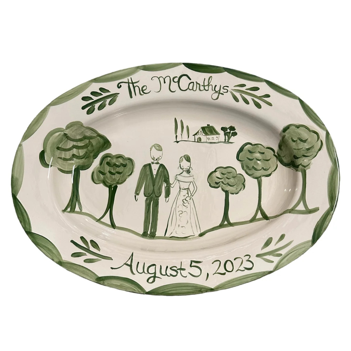 Wedding Platter in Green | Over The Moon