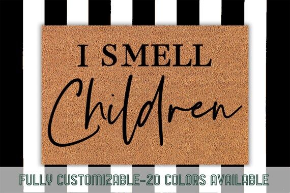 I Smell Children Halloween Doormat, Hocus Pocus Welcome Mat, Fall Decor, Funny Mat, Personalized,... | Etsy (US)