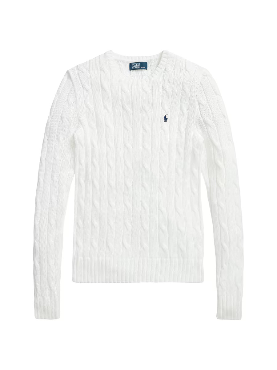 Julianna Cable-Knit Pima Cotton Sweater | Saks Fifth Avenue (AU)