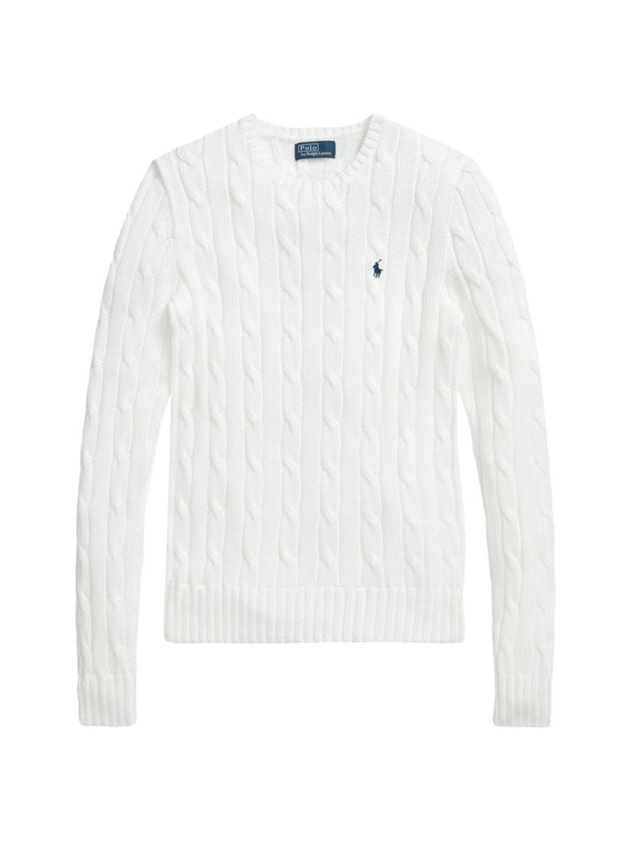 Polo Ralph Lauren Julianna Cable-Knit Pima Cotton Sweater | Saks Fifth Avenue