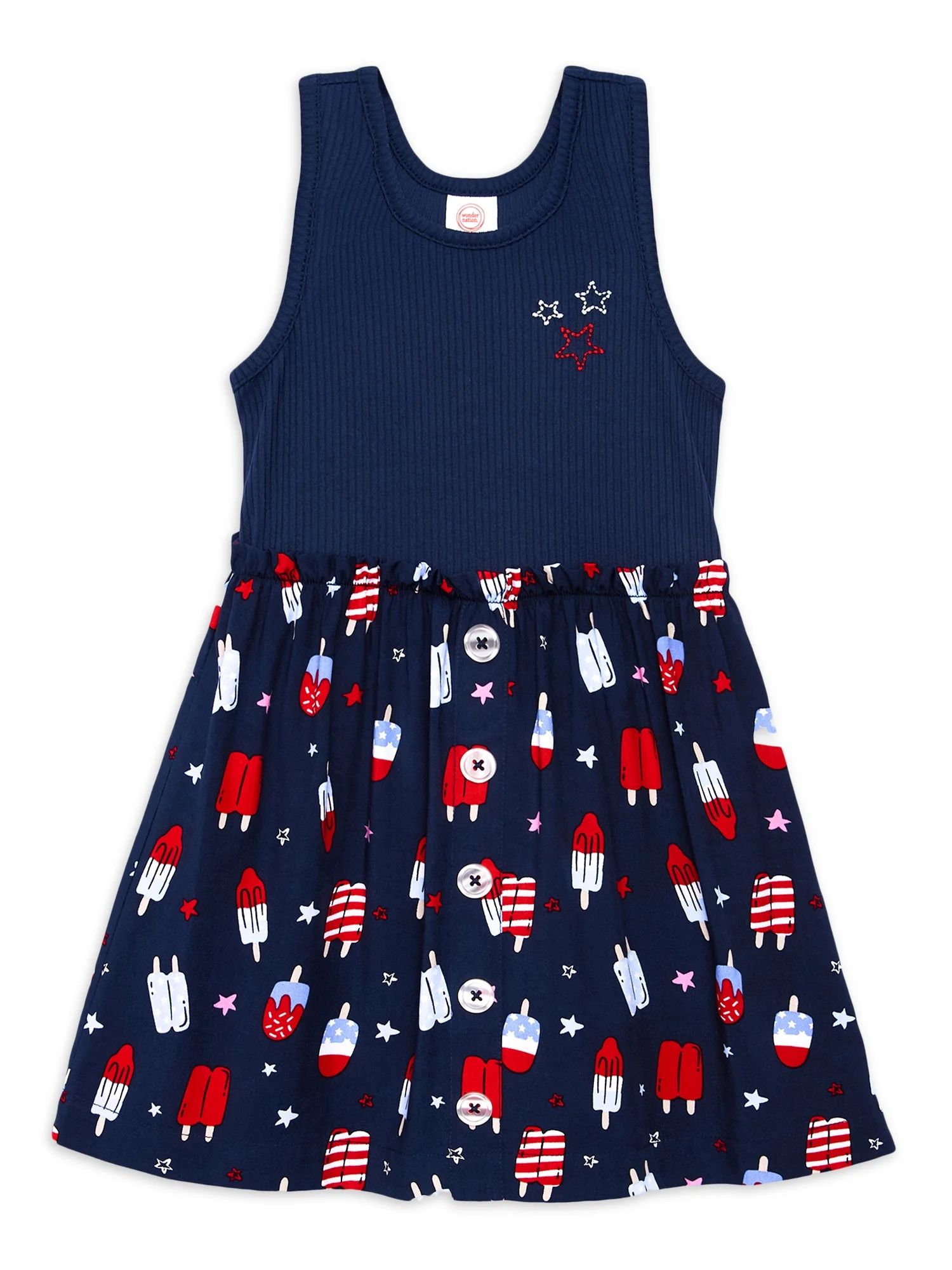 Wonder Nation Toddler Girls’ Americana Tutu Dress, Sizes 12M-5T | Walmart (US)