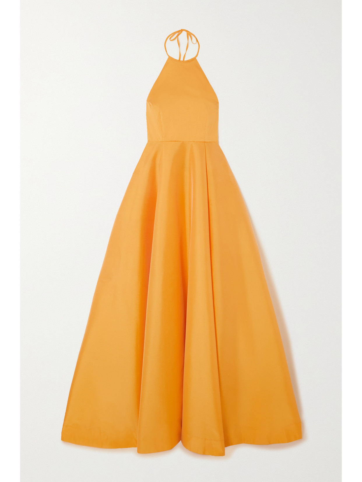 BERNADETTE - Delilah Backless Taffeta Halterneck Gown - Yellow | NET-A-PORTER (US)
