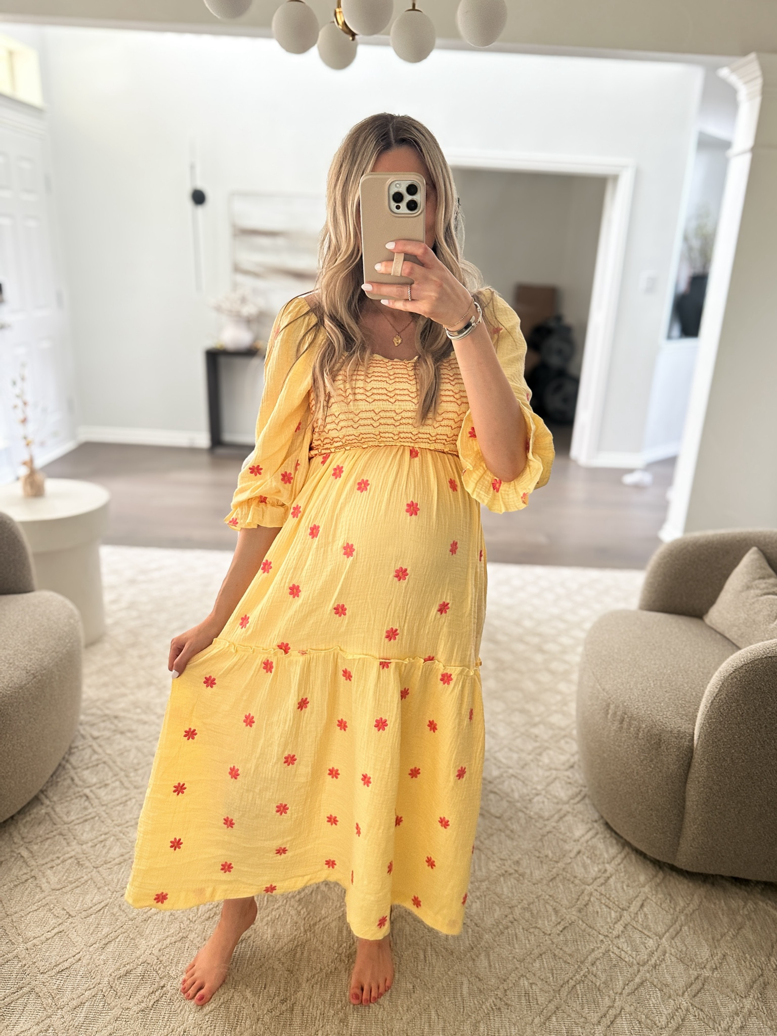 Amazon dress: size S (third trimester friendly! Stick to pre pregnancy size)

The cutest free people dupe - got this color for Easter. Fabric is nice but a little thin so be sure to wear nude bra etc 

(Amazon dress, bump style, maternity, pregnancy, pregnant, bump clothes, bump friendly, spring dress, summer dress, fashion finds, budget friendly, floral dress, brunch outfit, ootd, flowy dress, mama to be) 

#LTKbump #LTKfindsunder50 #LTKstyletip