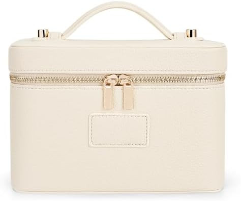 Makeup Bag Vanity Case for Women Leather Cosmetic Bag Travel Toiletry Bags Portable Makeup Organi... | Amazon (US)