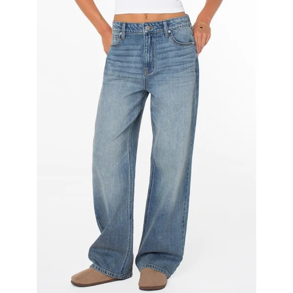 Celebrity Pink Women's and Women's Plus Slouchy Wide Leg Jean, Available in 30", 32", and 34" ins... | Walmart (US)