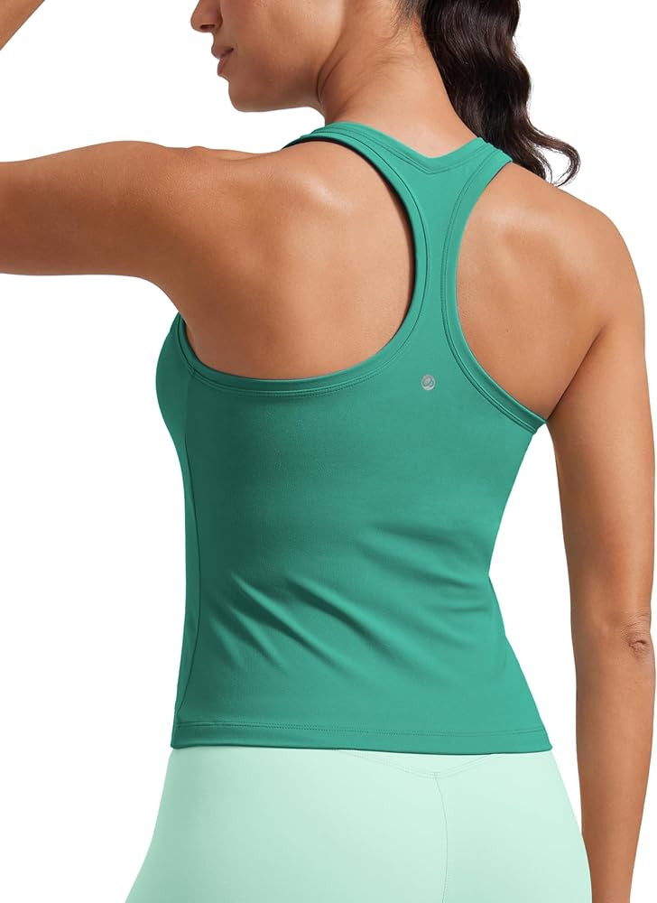 CRZ YOGA Butterluxe Racerback Workout Tank Tops for Women Tight Sleeveless Camisole Gym Athletic ... | Amazon (US)