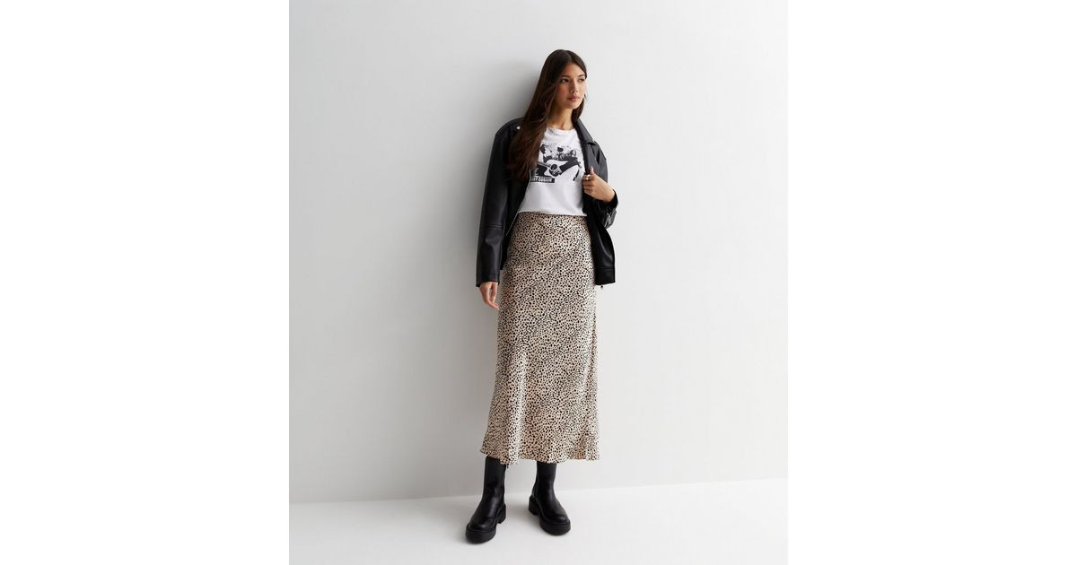 Brown Animal Print Bias Cut Midaxi Skirt
						
						Add to Saved Items
						Remove from Saved ... | New Look (UK)