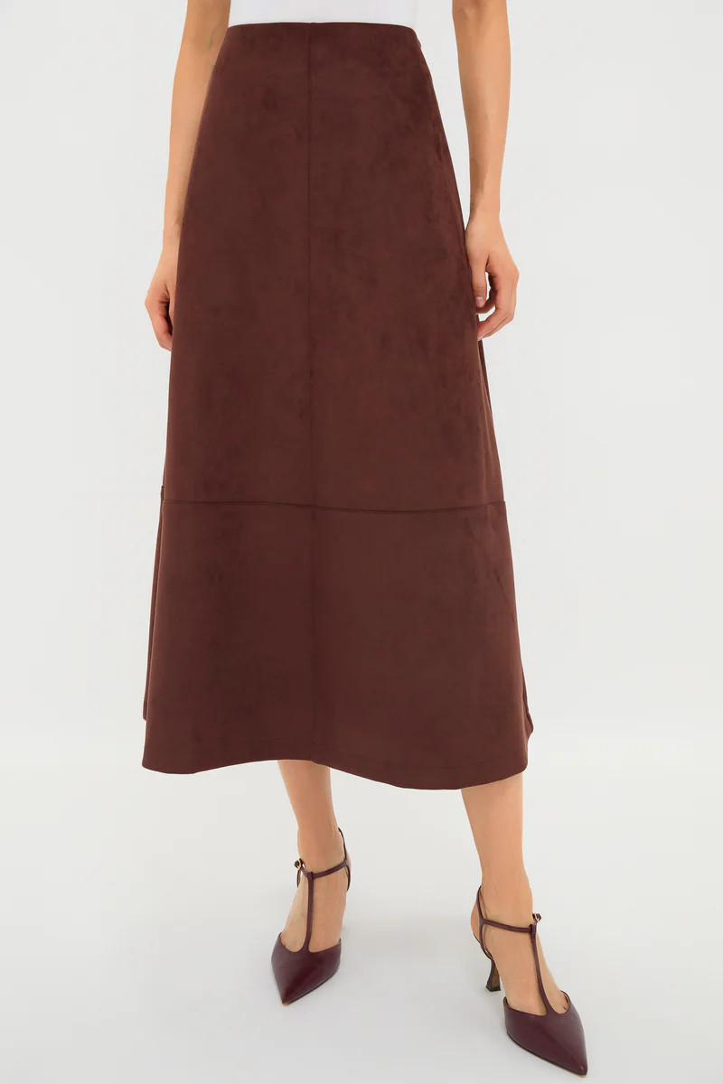 Ganache Vegan Suede Veronica Skirt | Tuckernuck (US)