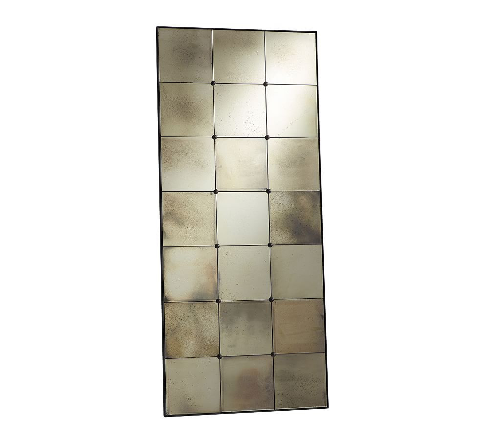 Markle Antique Glass Floor Mirror, Rectangle, 30.5""W x 70.5""H | Pottery Barn (US)