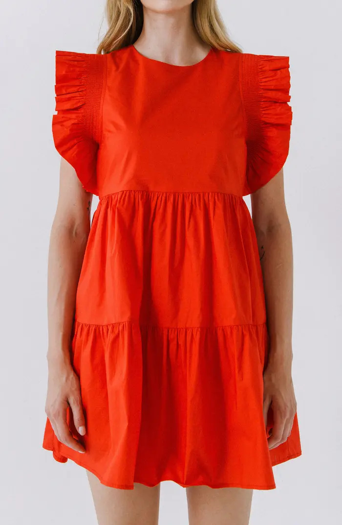 English Factory Ruffle Babydoll Minidress | Nordstrom | Nordstrom