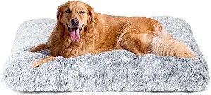 EHEYCIGA Fluffy Dog Crate Bed for Extra Large Dogs, Plush Faux Fur Pad, Calming Anti Anxiety XL B... | Amazon (US)