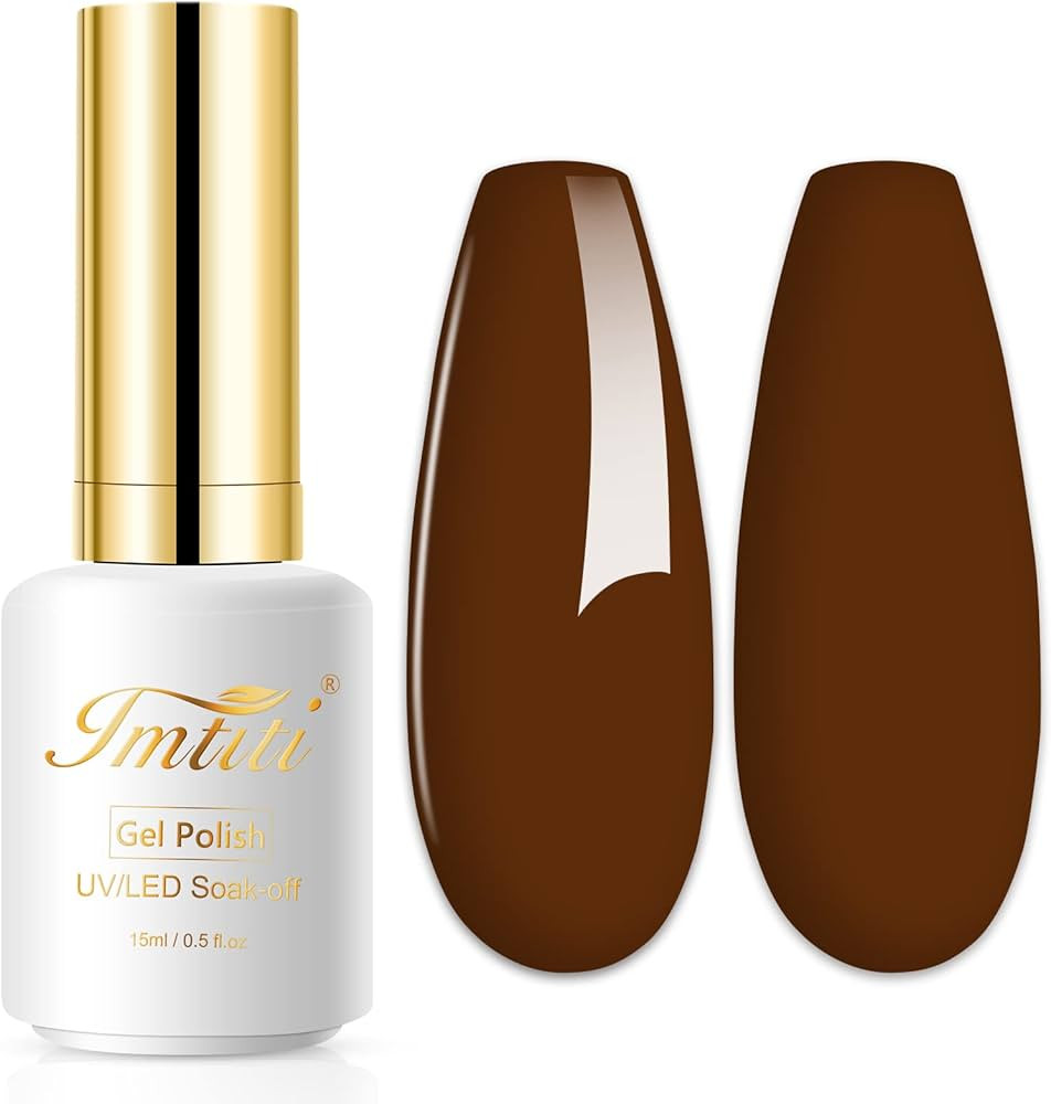 Imtiti Gel Nail Polish, 1 Pcs 0.5 Fl Oz Seal Brown Nude Gel Polish Soak Off LED U V Nail Gel Poli... | Amazon (US)