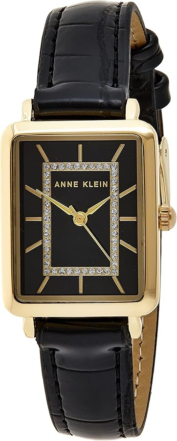 Anne Klein Women's Glitter Accented Croco-Grain Strap Watch, AK/3820 | Amazon (US)