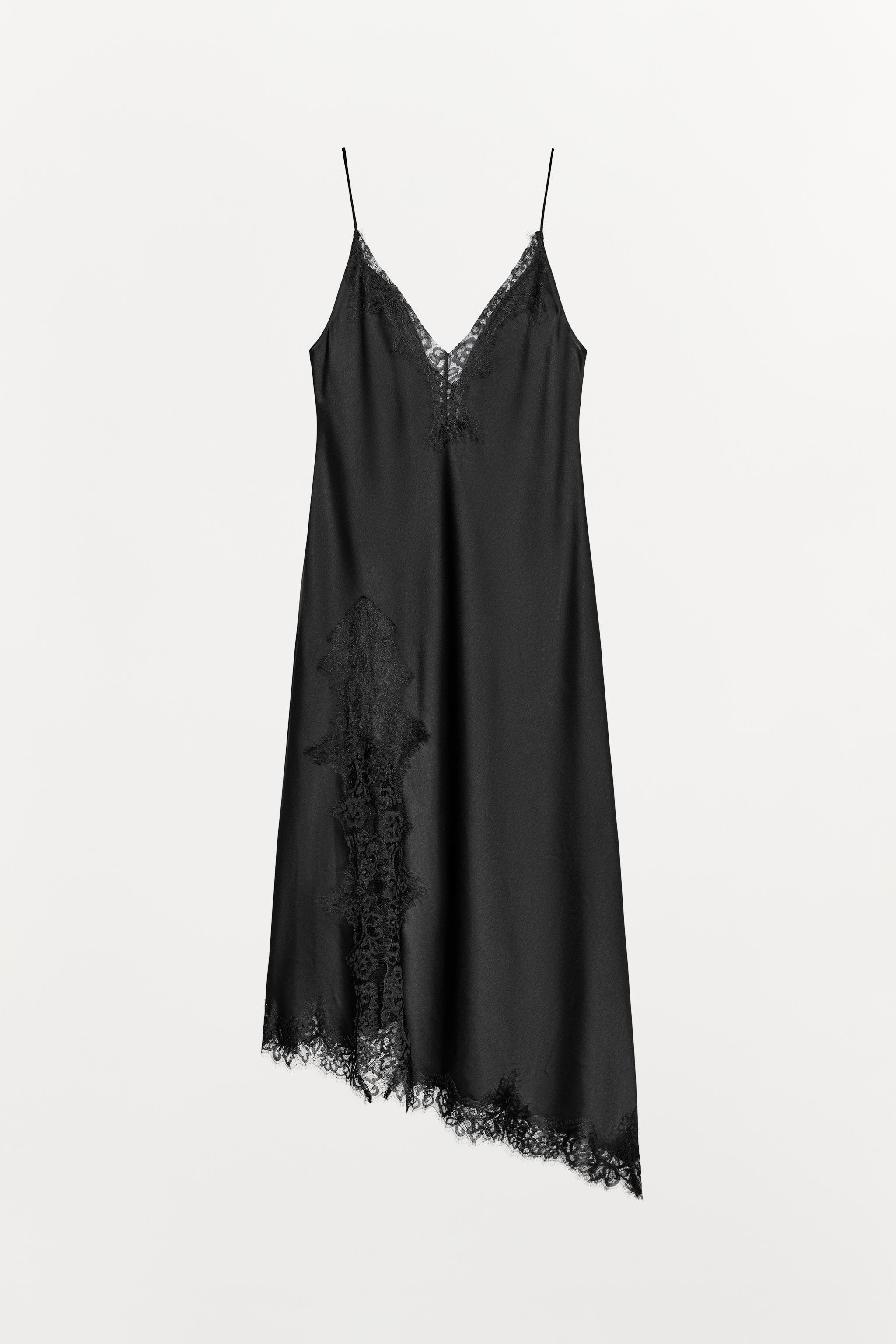 ZW COLLECTION SATIN LACE DRESS | Zara US