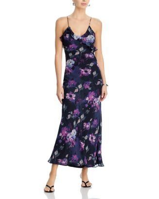 Watercolor Floral Ruffle Maxi Slip Dress - Exclusive | Bloomingdale's (US)