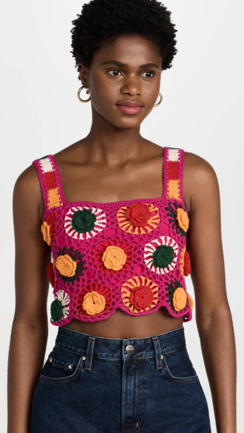 Crochet Flowers Top | Shopbop