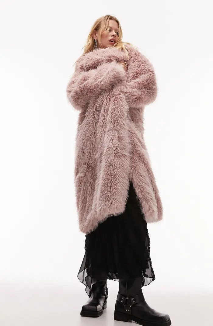 Faux Fur Longline Coat | Nordstrom