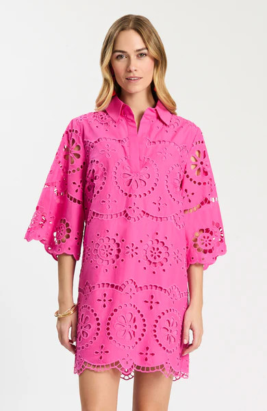 Penny Eyelet Dress - Rose Violet | tyler boe