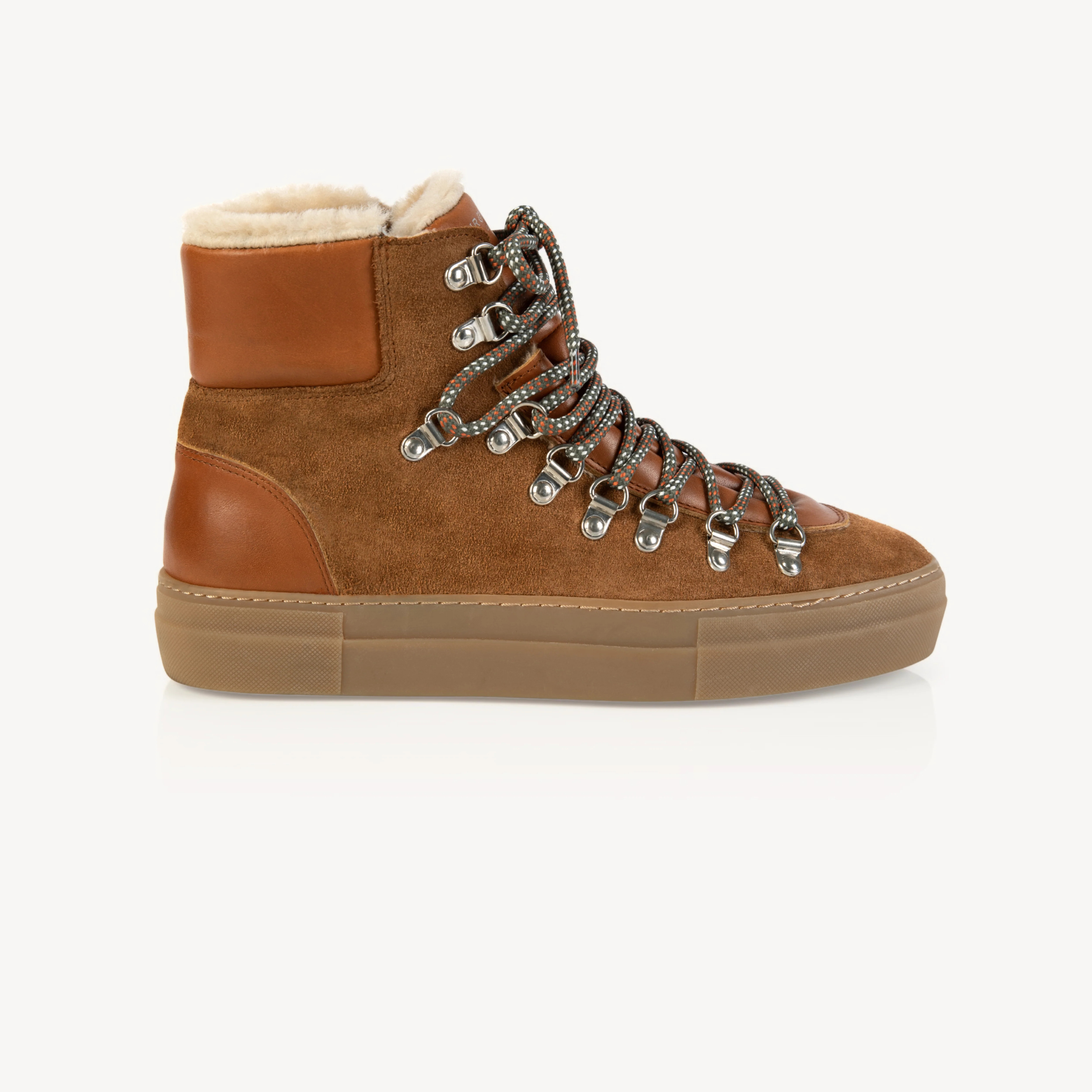 Camino: Tan Suede & Shearling High Tops from Air & Grace | Air & Grace