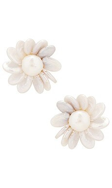 Eliou Maisie Earrings in White from Revolve.com | Revolve Clothing (Global)