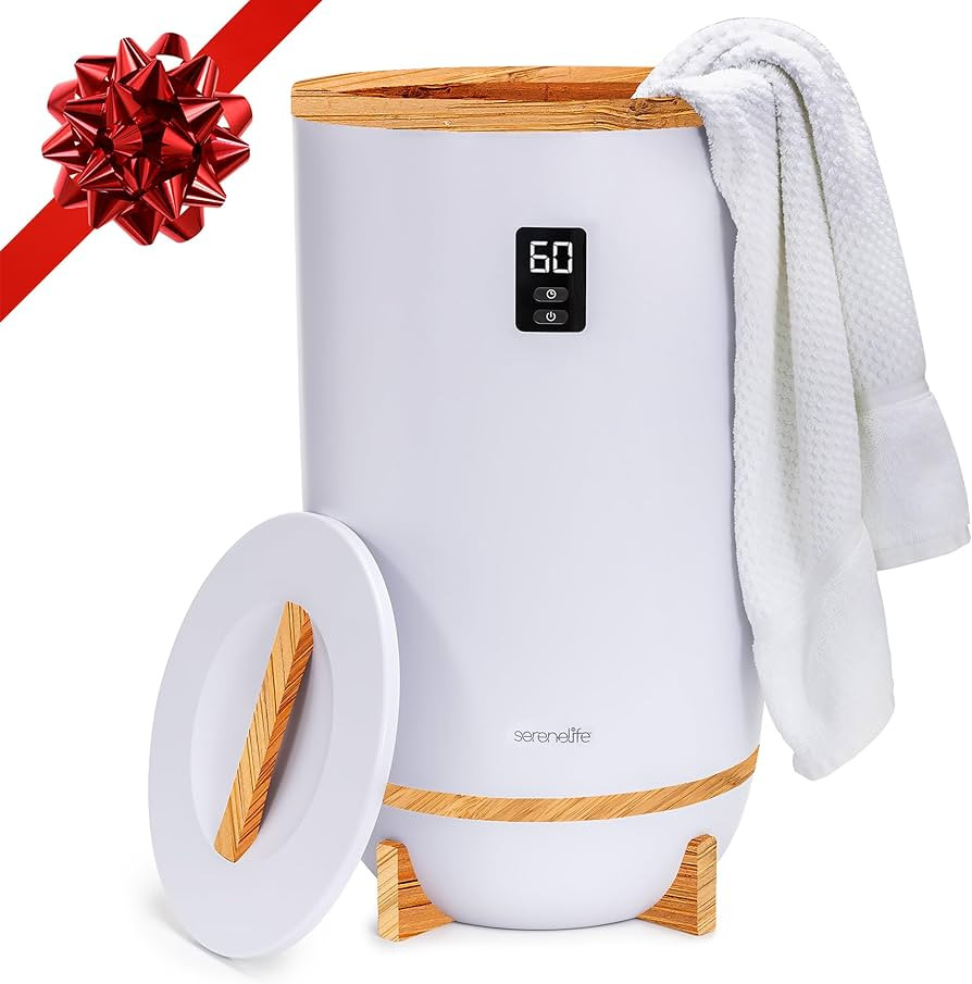 SereneLife Single Touch Towel and Blanket Warmer with Fragrant Disc Holder and LED Ring Red, Perf... | Amazon (US)