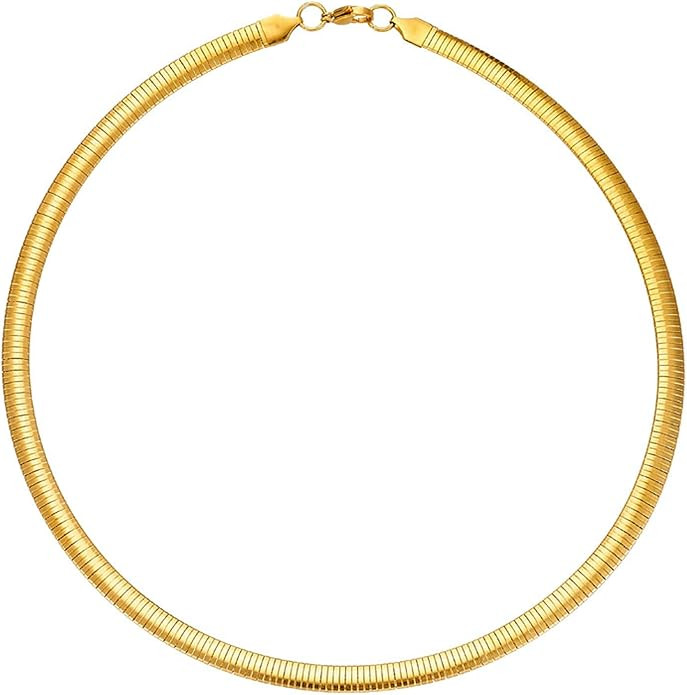 HIIXHC Women's Gold Necklace Thick Chain Choker Chunky Simple Necklace For Women Fashion Jewelry ... | Amazon (US)