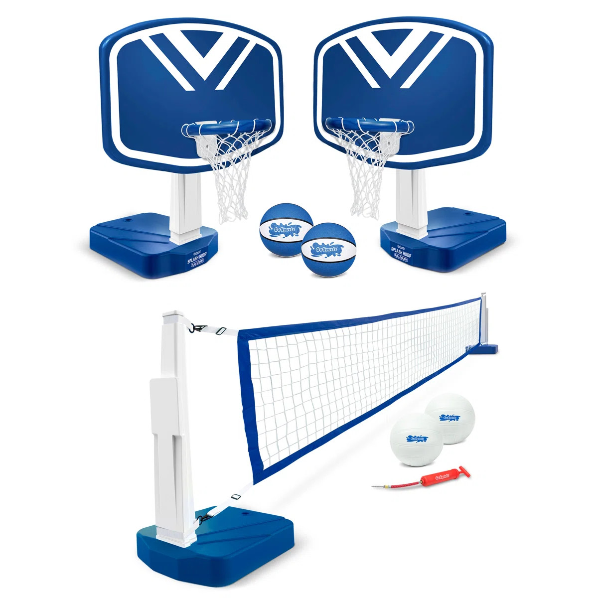 Gosports Splash Hoop 2-In1 Full Court Pool Basketball & Volleyball Game Set | Wayfair North America
