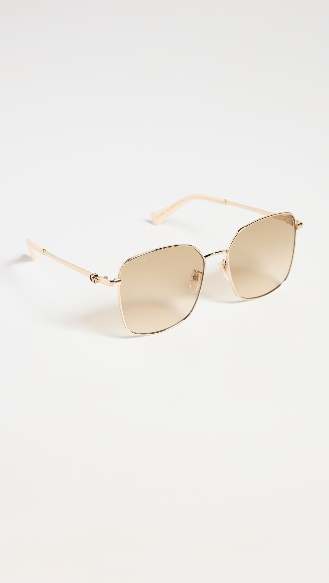 Gucci Mini Running Metal Squared Sunglasses | SHOPBOP | Shopbop