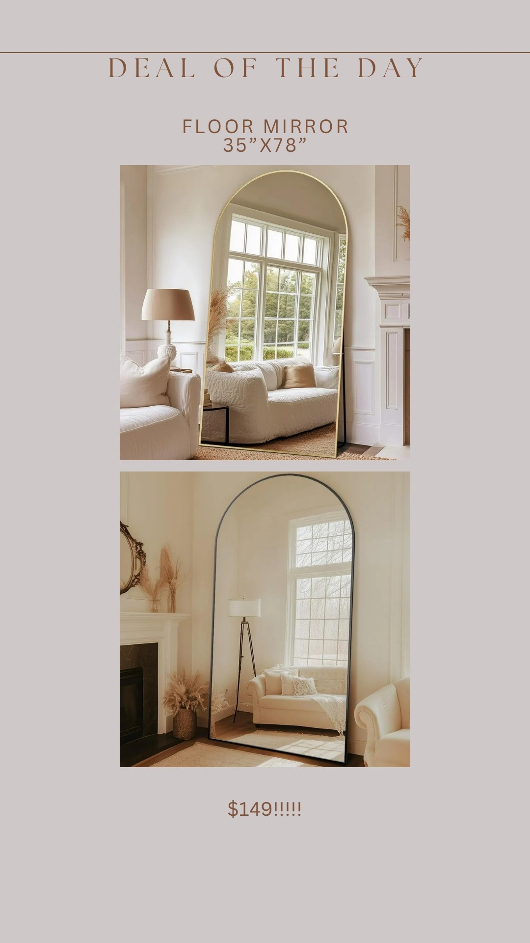 This is the best price I’ve seen for a floor mirror this size!!! 

#LTKHome #LTKStyleTip #LTKSaleAlert