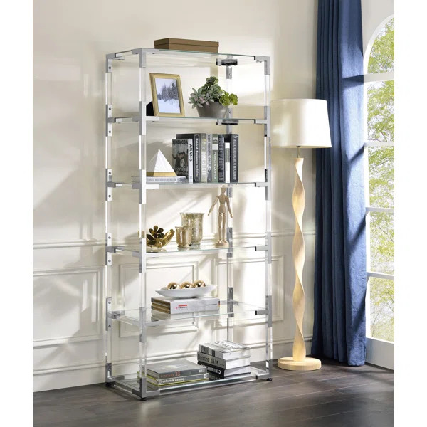Pinson 71'' H x 31.5'' W Plastic Etagere Bookcase | Wayfair North America