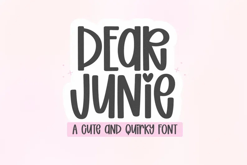 Dear Junie Font - Cute Font, Cricut Fonts, Fonts for Cricut, Bubbly Font, Girly Font, Goodnotes F... | Etsy (Global)