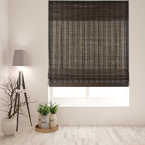 Arlo Blinds Dali Walnut Cordless Bamboo Shades Light Filtering Window Blinds - Size: 34.5" W x 60... | Amazon (US)