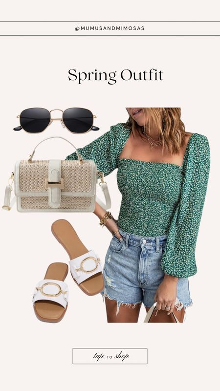I am in love with this smock top from Amazon!! 💚🍀This is the perfect spring outfit. Comment “spring” to shop. 

#LTKfindsunder50 #LTKfindsunder100 #LTKSeasonal