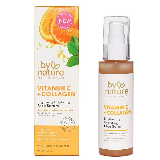 By Nature Vitamin C + Collagen Face Serum - Restore and Energize Tired Skin with Brightening Vita... | Amazon (US)