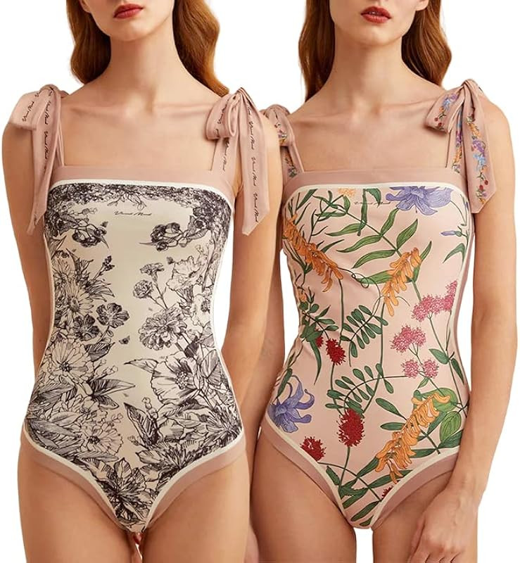 Reversible Floral Sexy One Piece Bathing Suit for Women One Piece Swimsuit Womens One Piece Swims... | Amazon (US)
