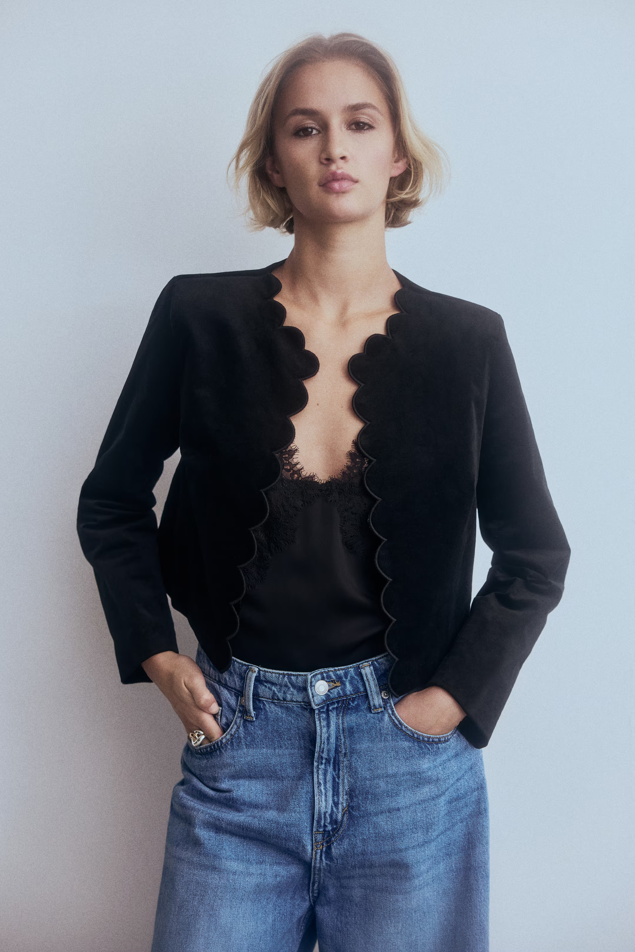 Scalloped Velvet Jacket | H&M (US + CA)