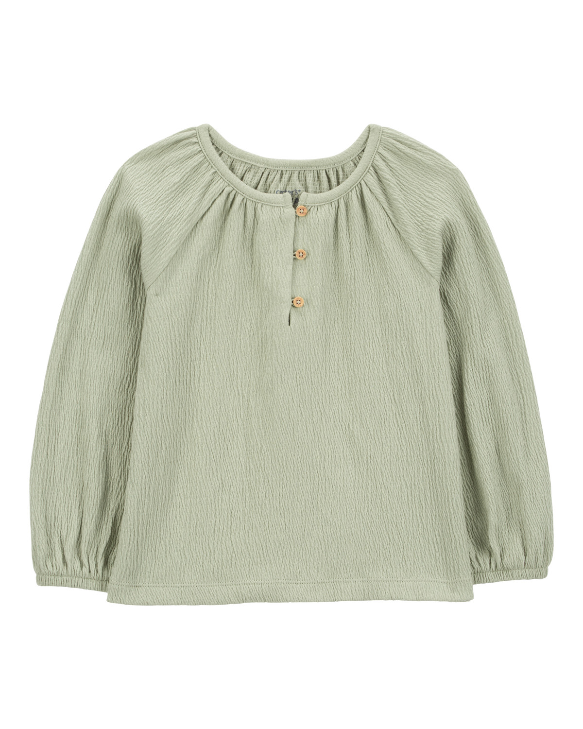 Baby Gauze Long-Sleeve Top - Green | Carter's Inc