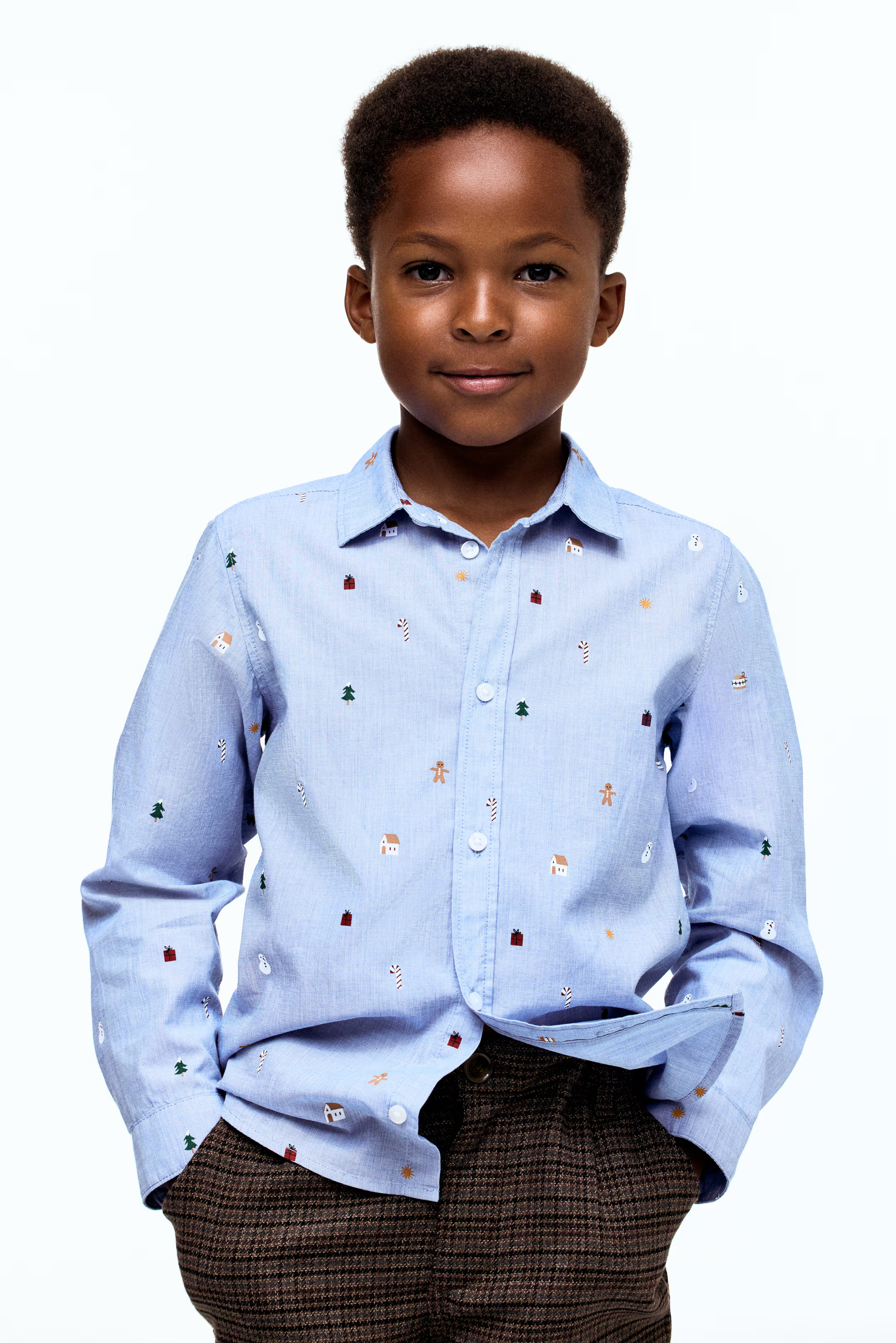 Patterned Cotton Shirt | H&M (US + CA)